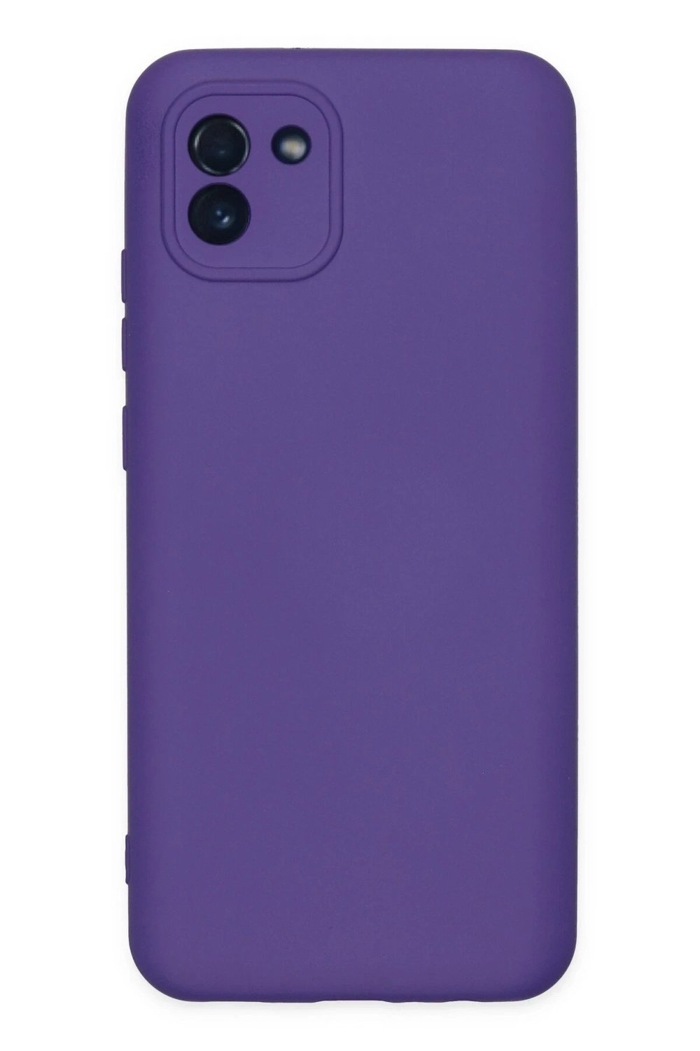 Mey İthalat®  Samsung Galaxy A03 Kılıf Nano içi Kadife Silikon - Mor