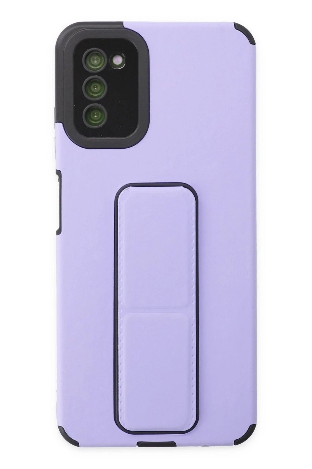 Mey İthalat®  Samsung Galaxy A03S Kılıf Mega Standlı Silikon - Lila