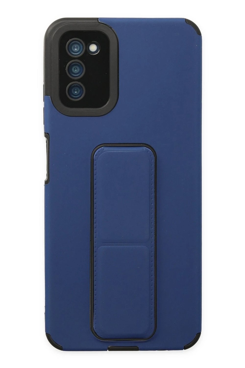 Mey İthalat®  Samsung Galaxy A03S Kılıf Mega Standlı Silikon - Mavi