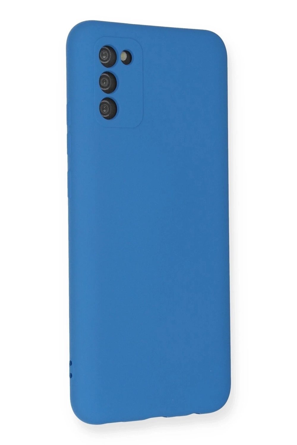 Mey İthalat®  Samsung Galaxy A03S Kılıf Nano içi Kadife Silikon - Mavi
