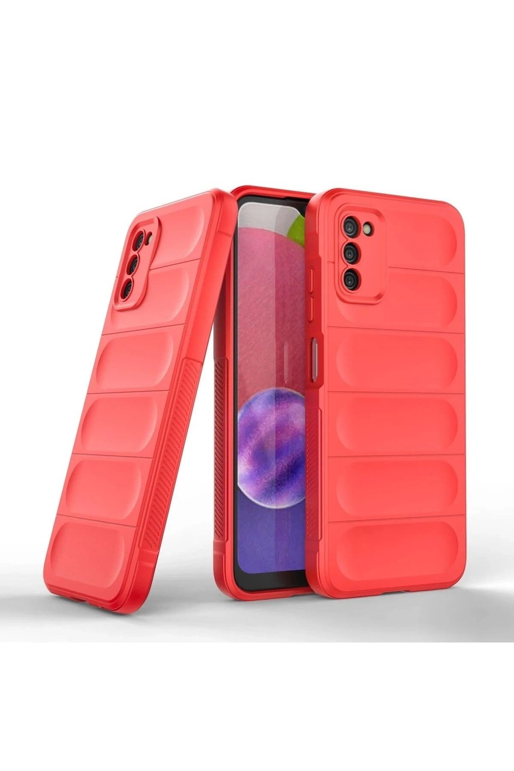 Mey İthalat®  Samsung Galaxy A03S Kılıf Optimum Silikon - Kırmızı