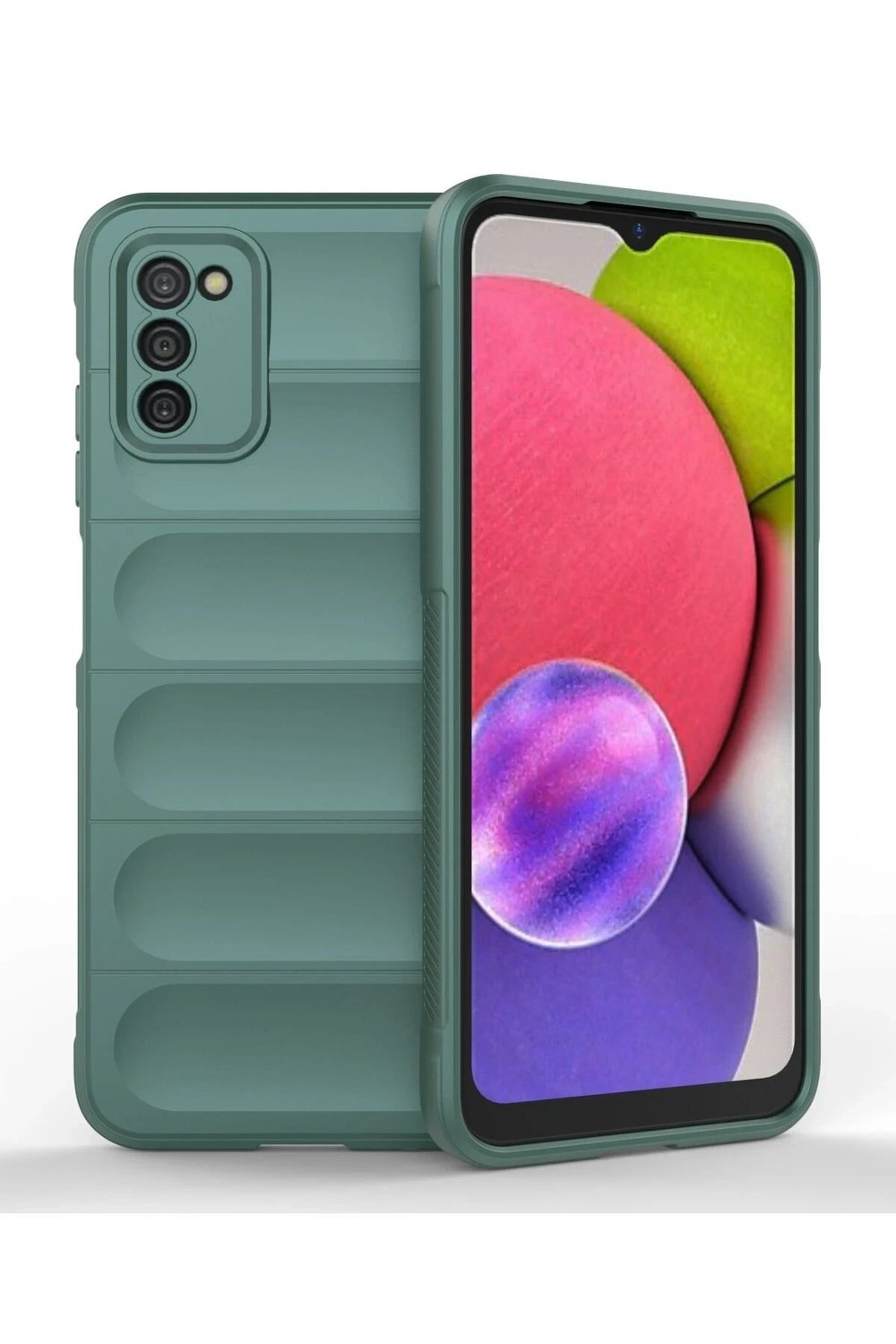 Mey İthalat®  Samsung Galaxy A03S Kılıf Optimum Silikon - Koyu Yeşil