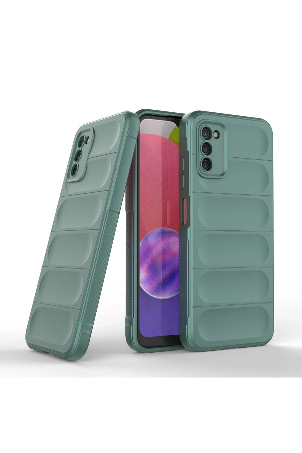 Mey İthalat®  Samsung Galaxy A03S Kılıf Optimum Silikon - Koyu Yeşil