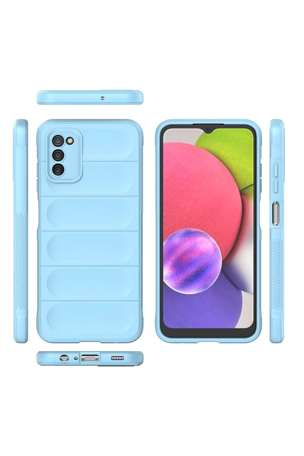 Mey İthalat®  Samsung Galaxy A03S Kılıf Optimum Silikon - Sky Blue