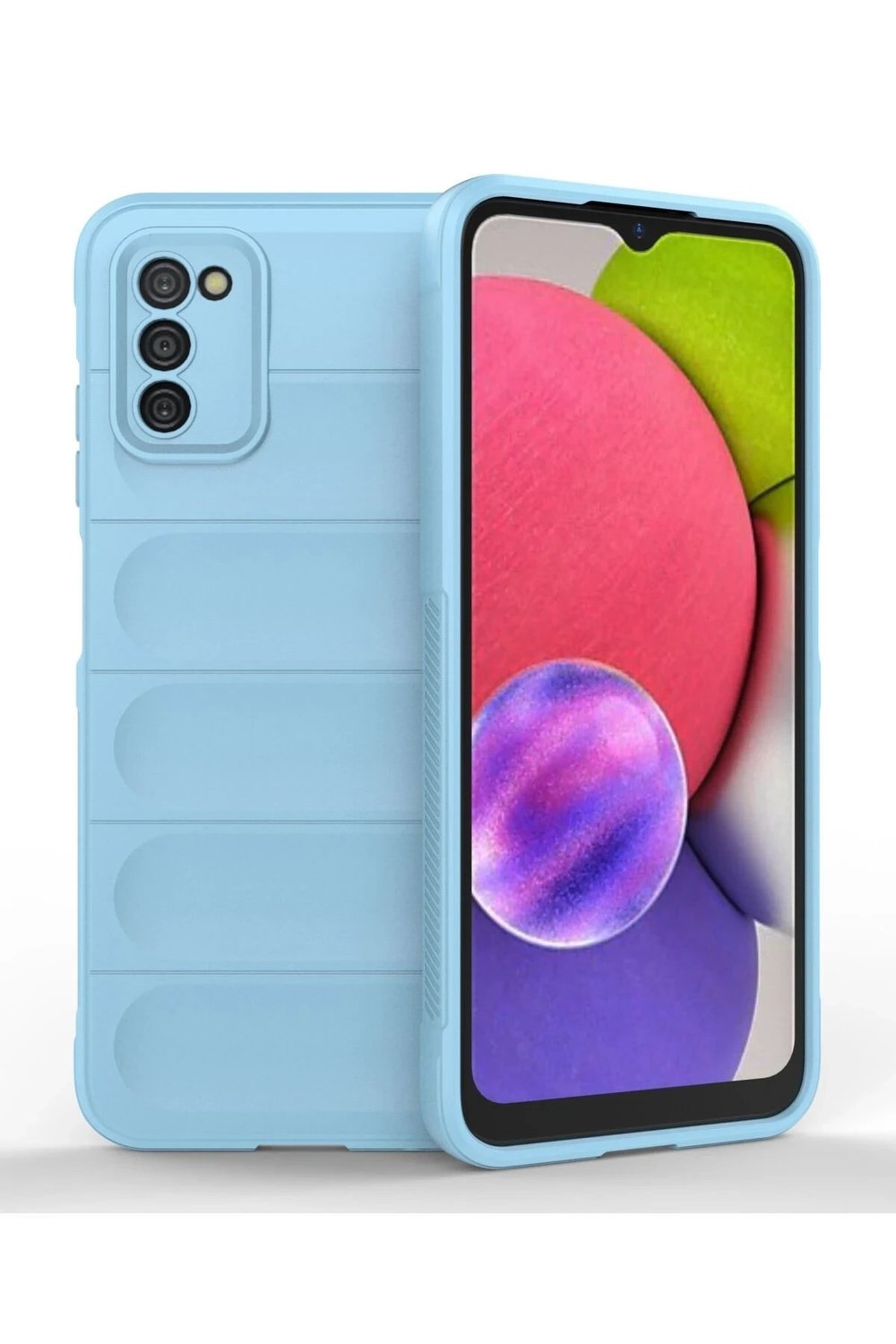 Mey İthalat®  Samsung Galaxy A03S Kılıf Optimum Silikon - Sky Blue