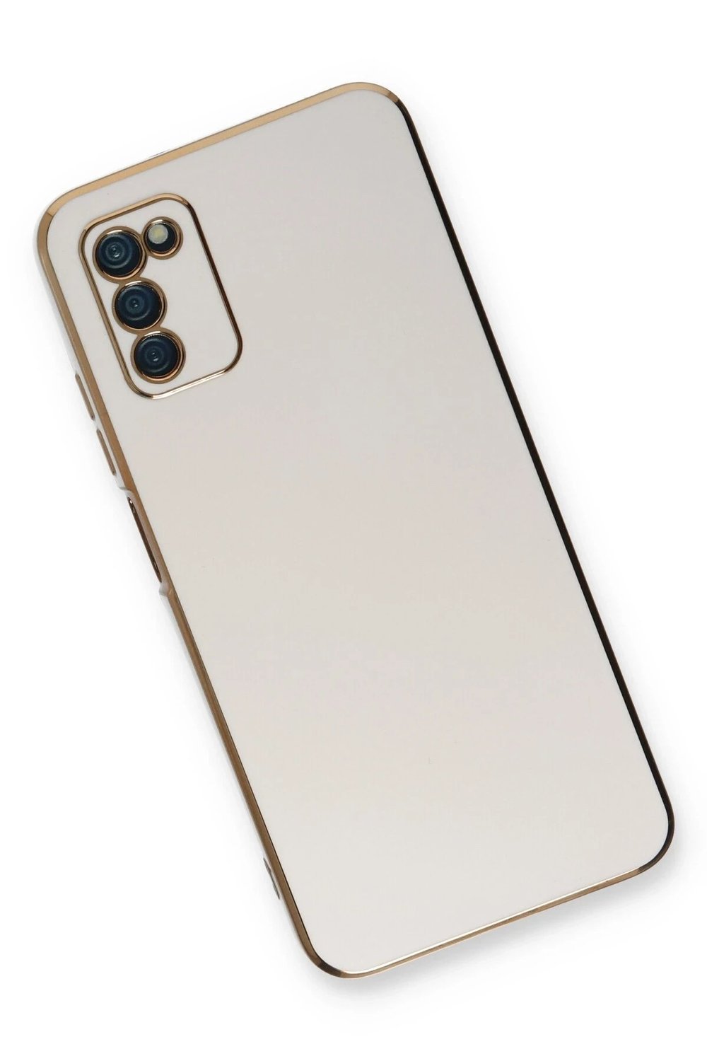 Mey İthalat®  Samsung Galaxy A03S Kılıf Volet Silikon - Beyaz