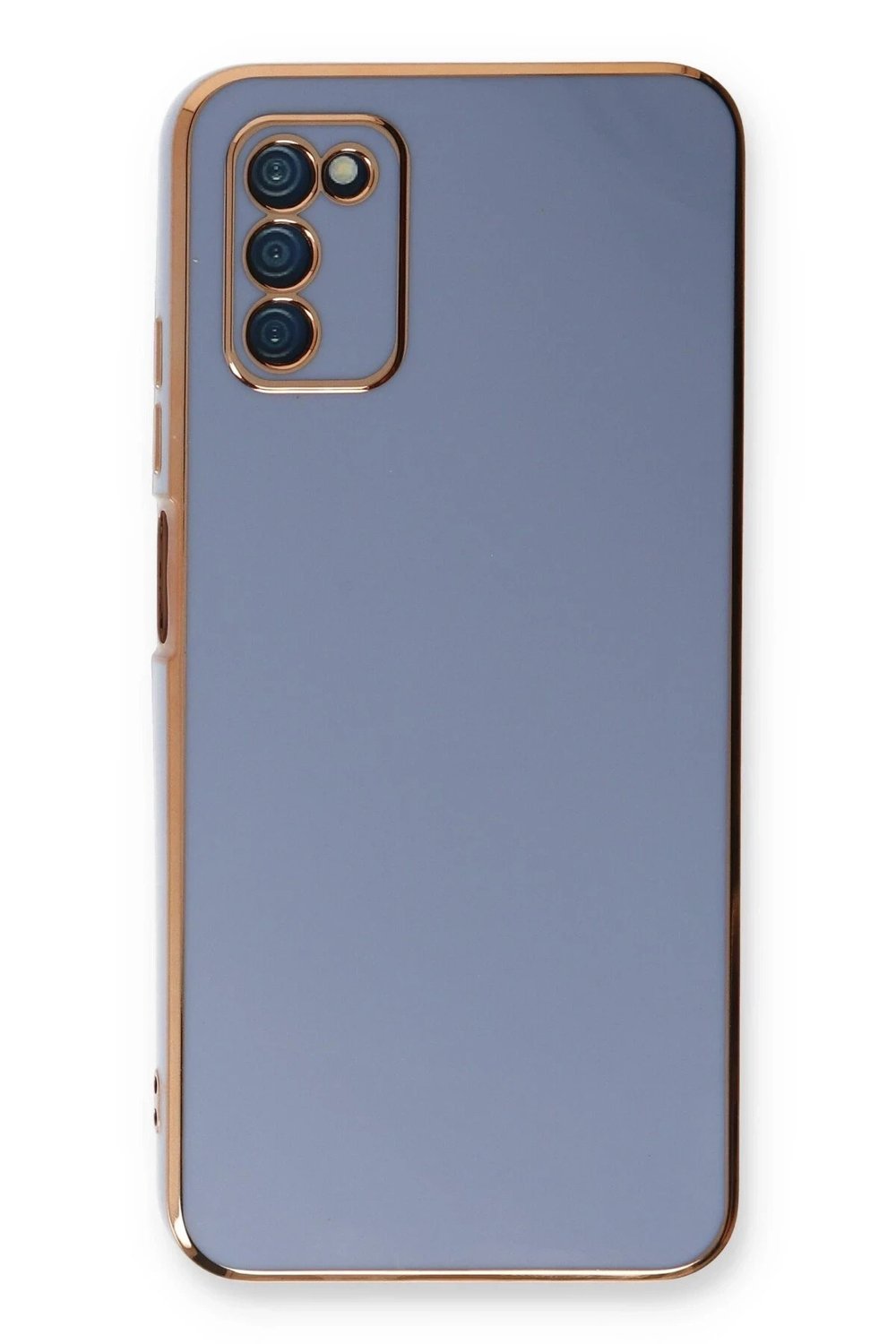 Mey İthalat®  Samsung Galaxy A03S Kılıf Volet Silikon - Mavi