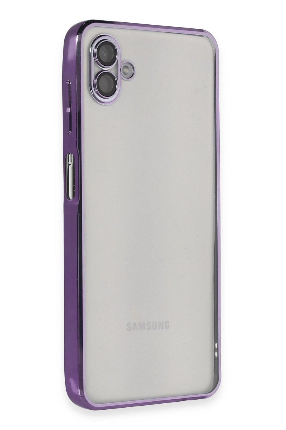 Mey İthalat®  Samsung Galaxy A04 Kılıf  Lensli Silikon - Mor