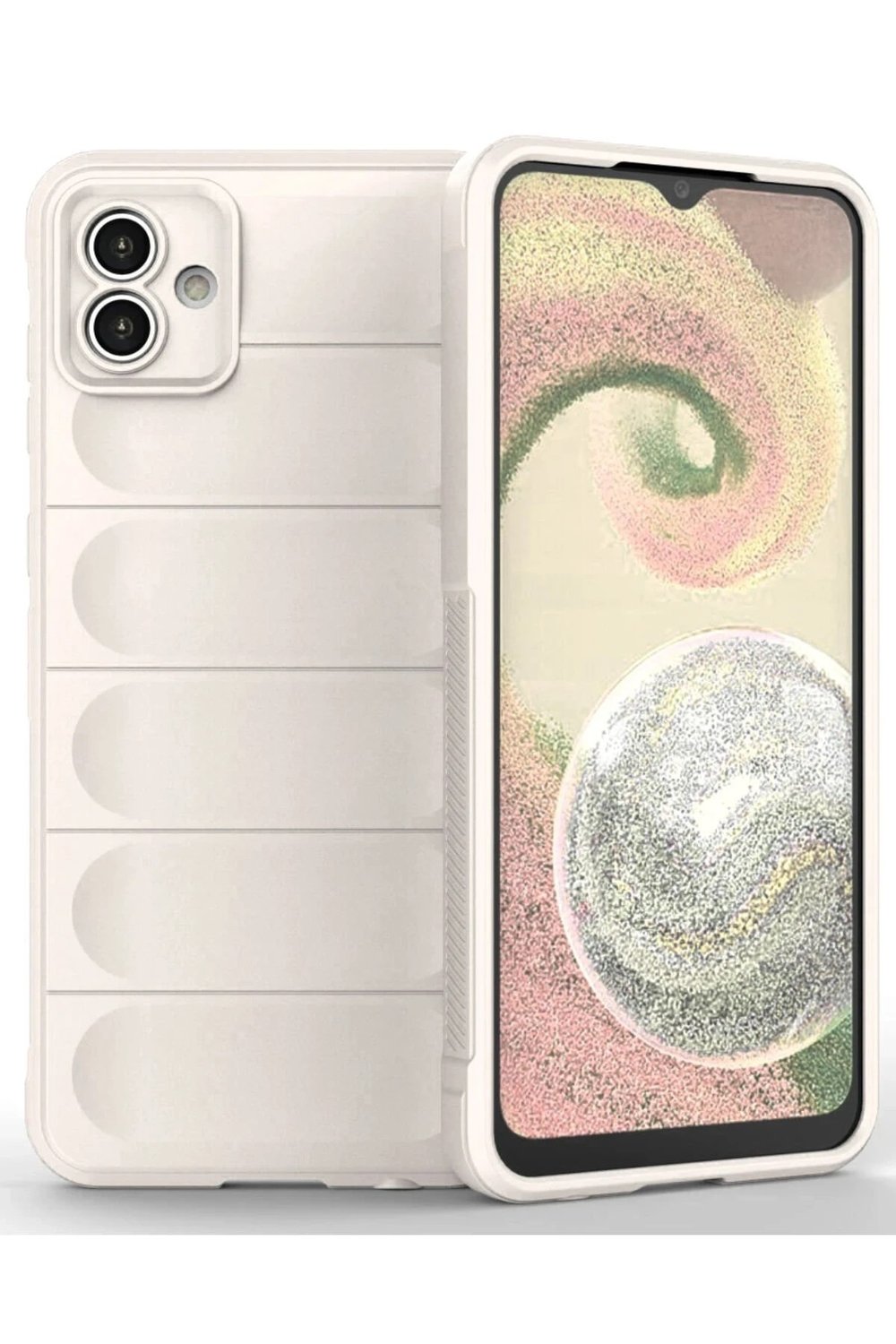 Mey İthalat®  Samsung Galaxy A04 Kılıf Optimum Silikon - Krem