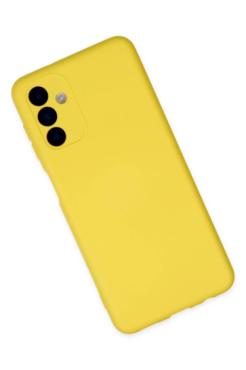 Mey İthalat®  Samsung Galaxy A04S Kılıf Nano içi Kadife Silikon - Sarı