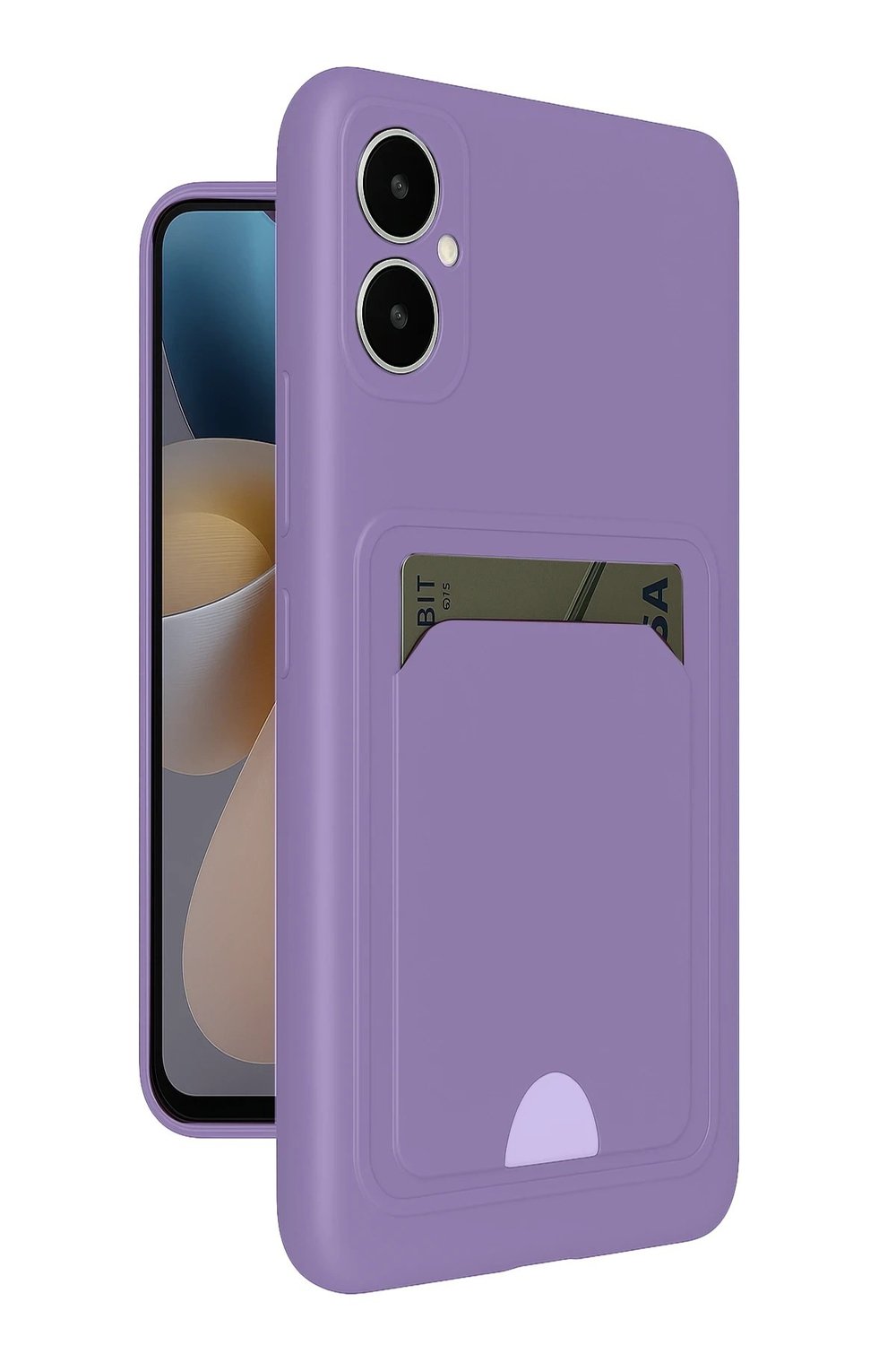 Mey İthalat®  Samsung Galaxy A05 Kelvin Kartvizitli Silikon - Lila