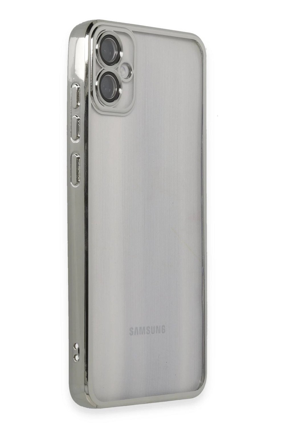 Mey İthalat®  Samsung Galaxy A05 Kılıf  Lensli Silikon - Gümüş