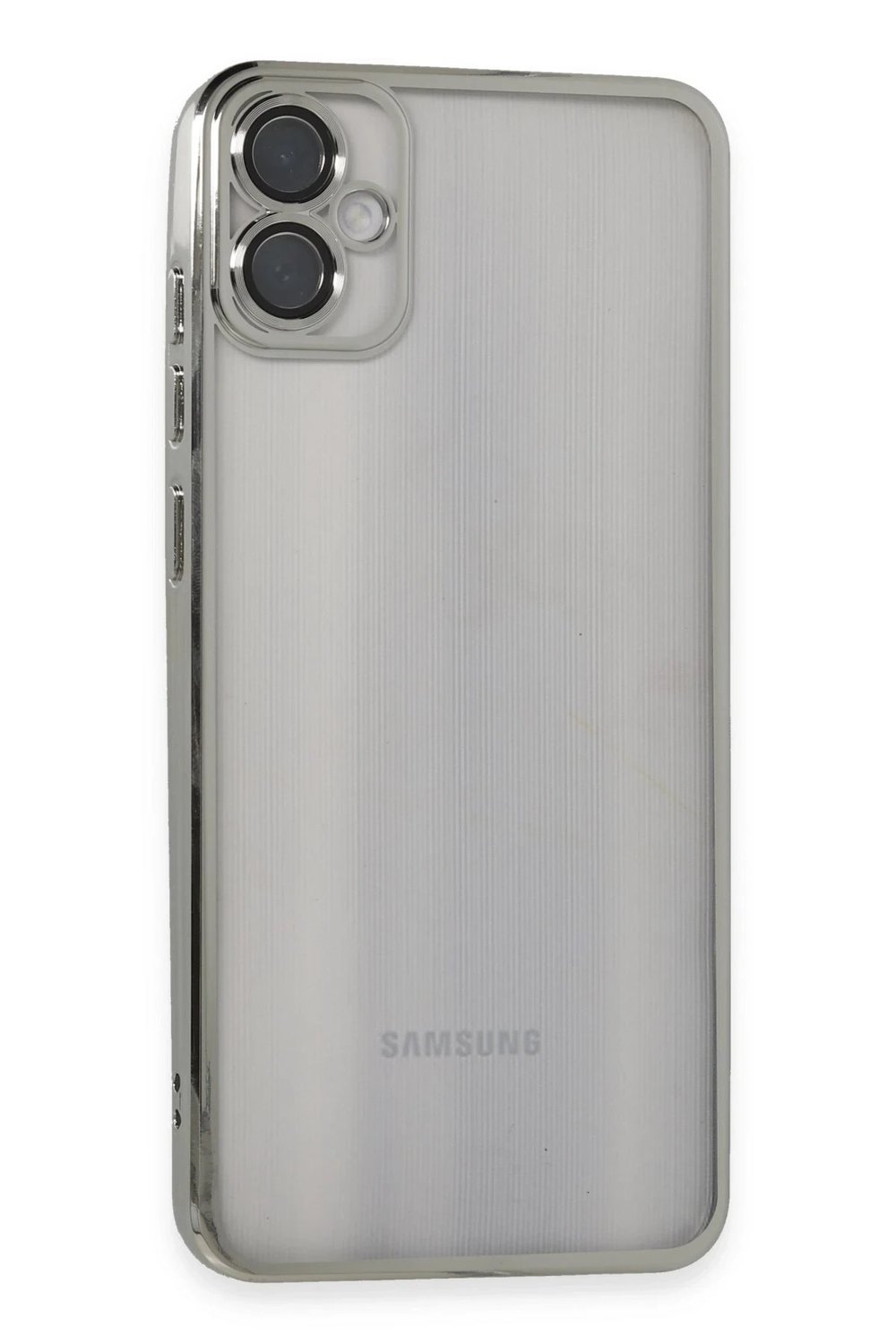 Mey İthalat®  Samsung Galaxy A05 Kılıf  Lensli Silikon - Gümüş