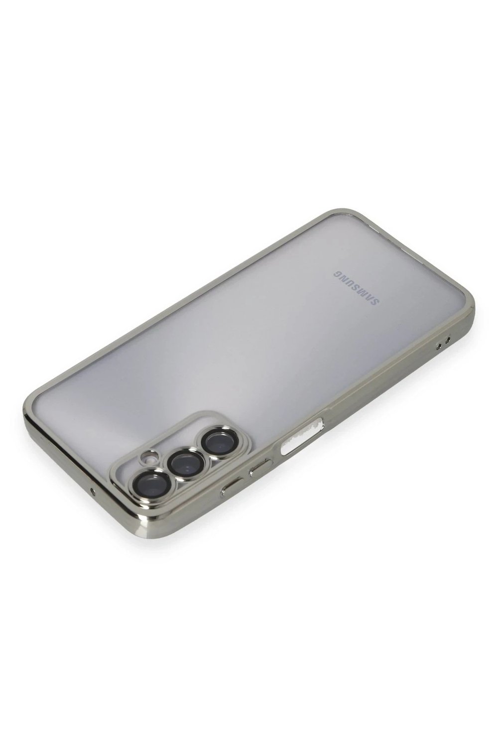 Mey İthalat®  Samsung Galaxy A05S Kılıf  Lensli Silikon - Gümüş