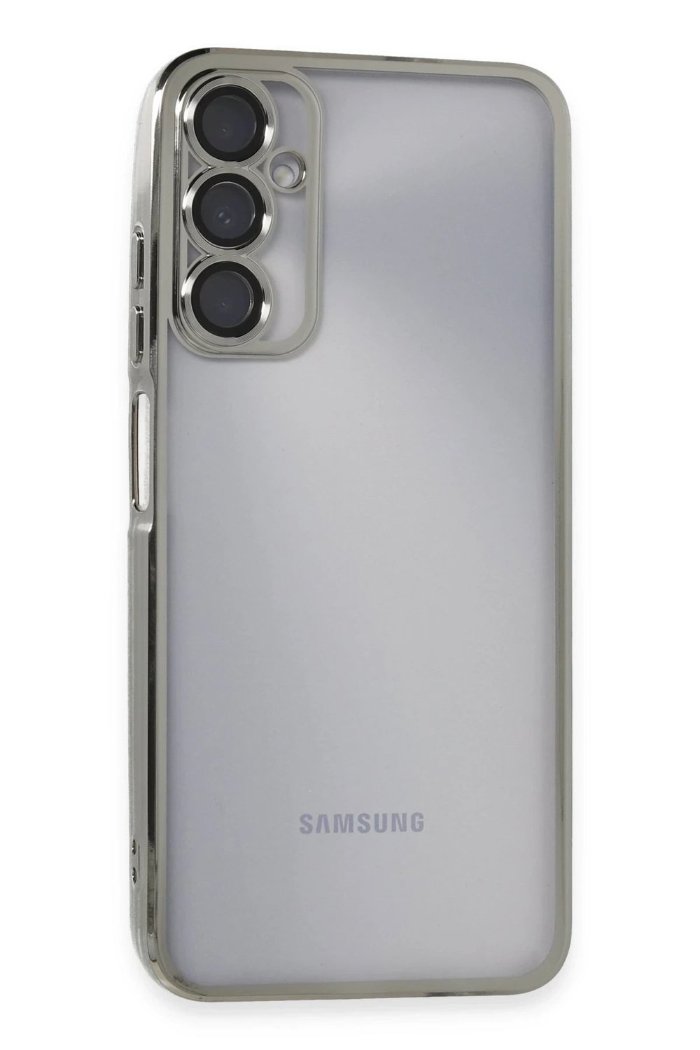Mey İthalat®  Samsung Galaxy A05S Kılıf  Lensli Silikon - Gümüş