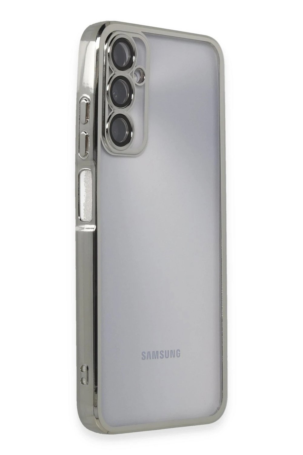 Mey İthalat®  Samsung Galaxy A05S Kılıf  Lensli Silikon - Gümüş