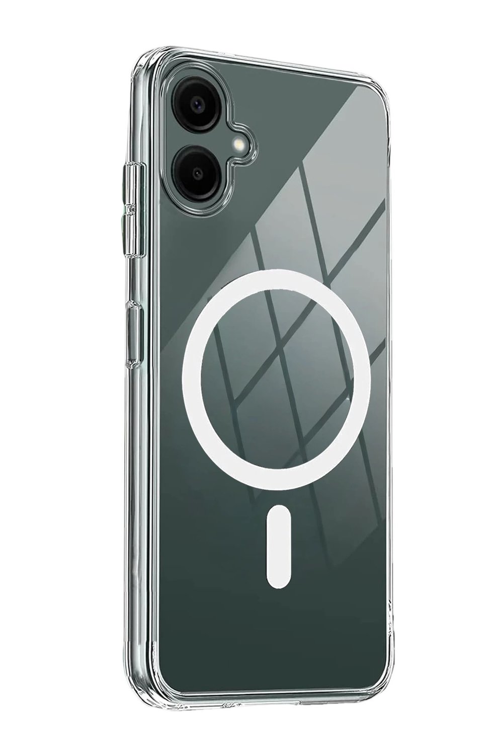 Mey İthalat®  Samsung Galaxy A06 Combo Sert Şeffaf Magsafe Kapak - Şeffaf