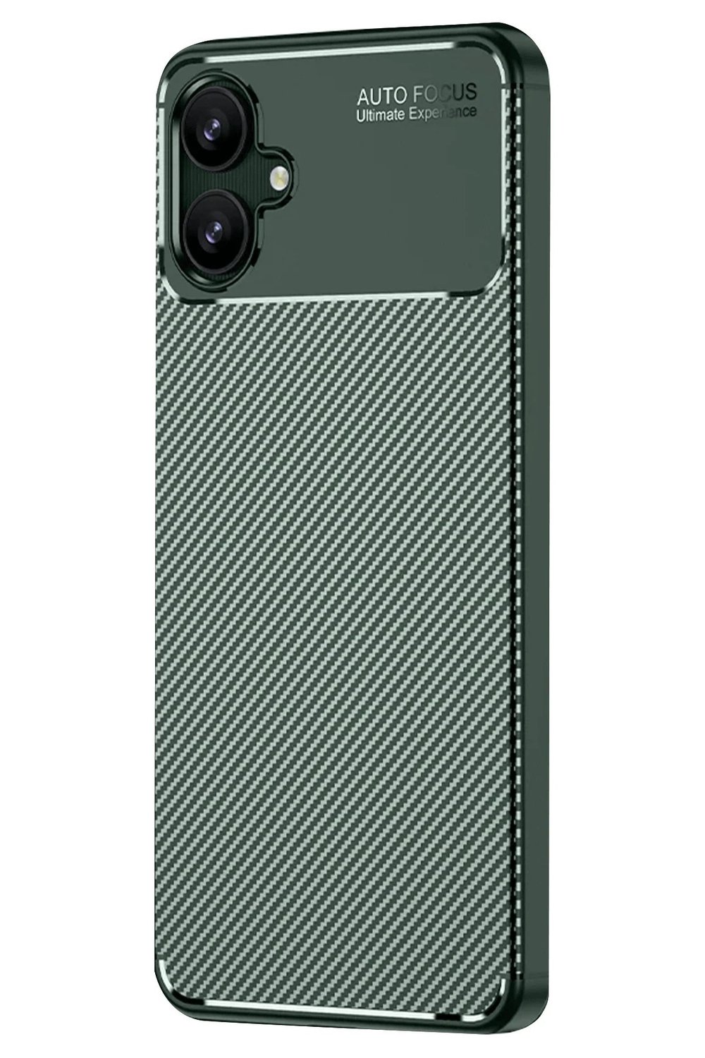 Mey İthalat®  Samsung Galaxy A06 Kılıf Auto Focus Karbon Kapak - Koyu Yeşil