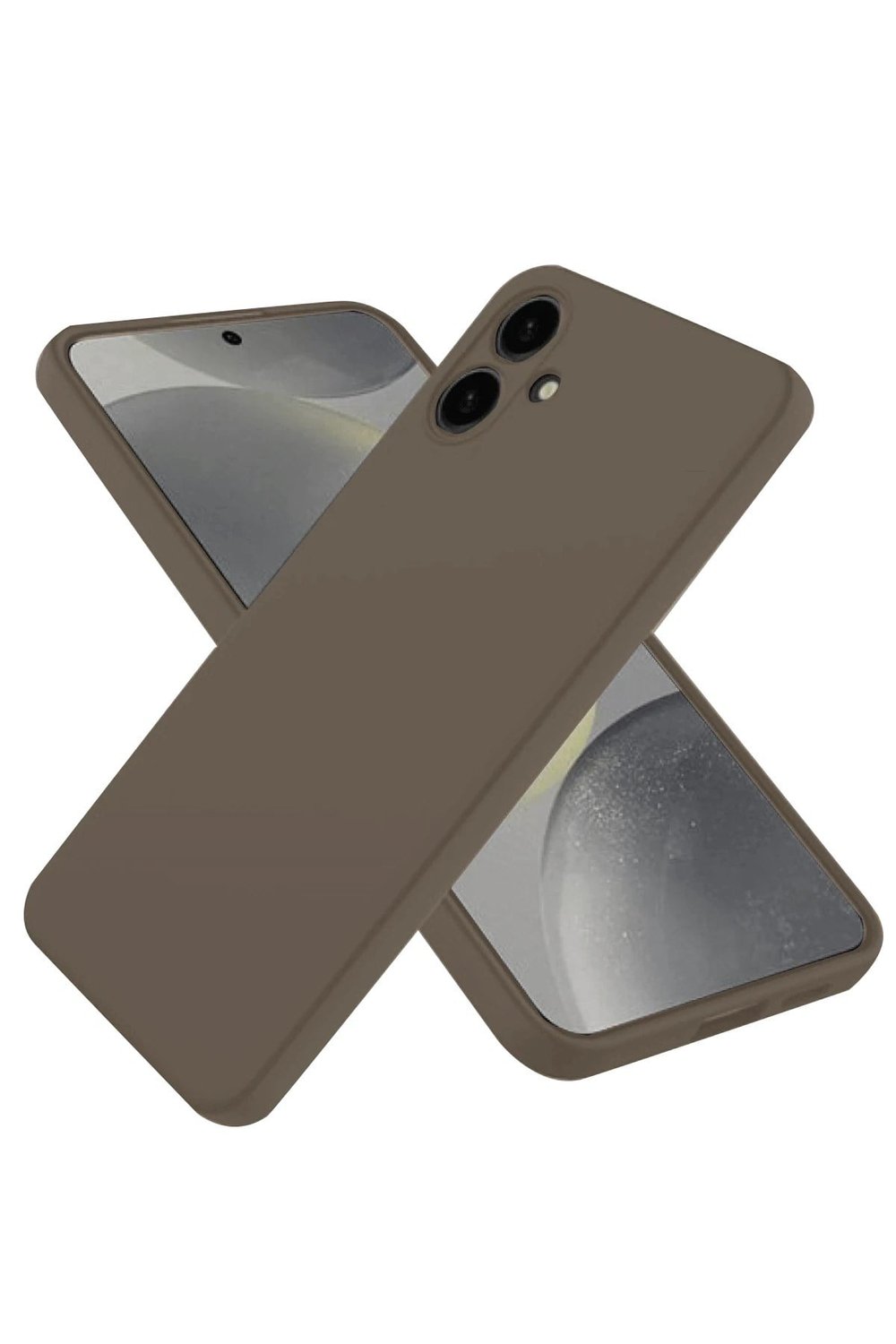 Mey İthalat®  Samsung Galaxy A06 Kılıf First Silikon - Kahverengi