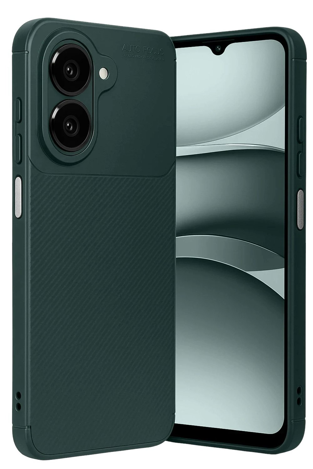 Mey İthalat®  Samsung Galaxy A07 4G Auto Focus Karbon Kapak - Koyu Yeşil