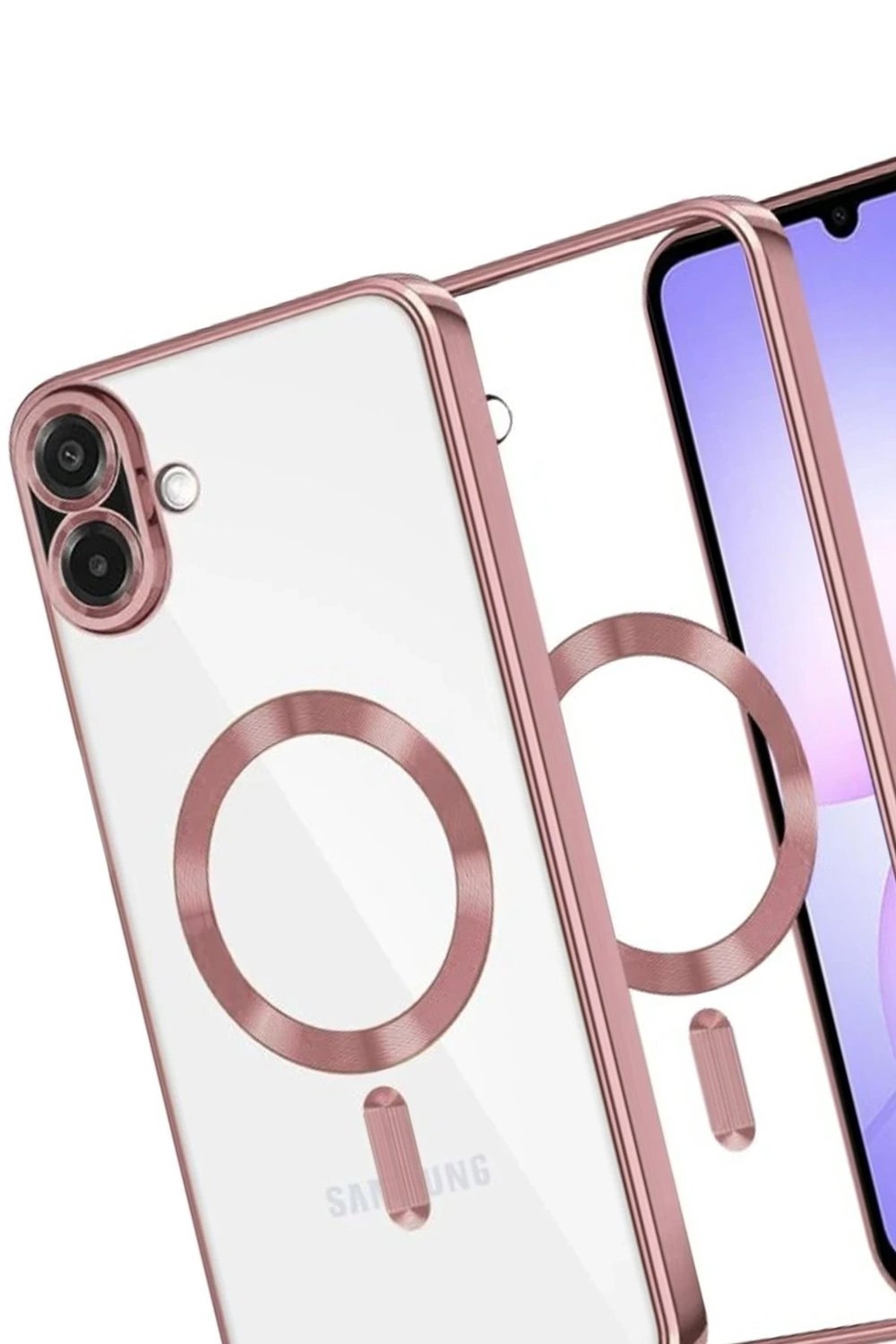 Mey İthalat®  Samsung Galaxy A07 4G Kross Magneticsafe Kapak - Rose