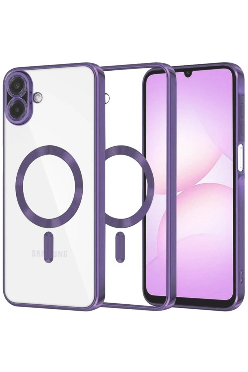 Mey İthalat®  Samsung Galaxy A07 4G Kross Magneticsafe Kapak - Mor