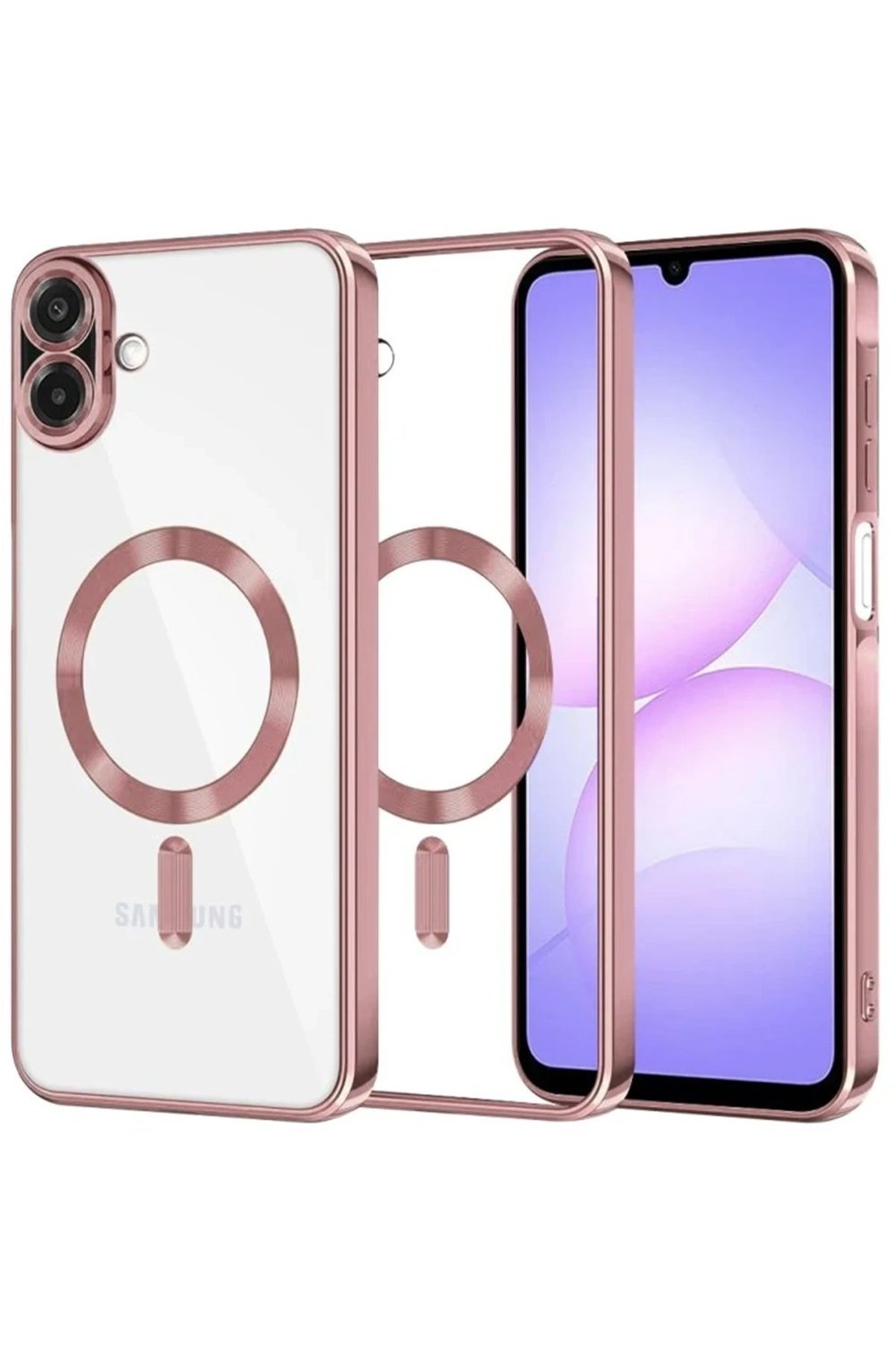 Mey İthalat®  Samsung Galaxy A07 4G Kross Magneticsafe Kapak - Rose