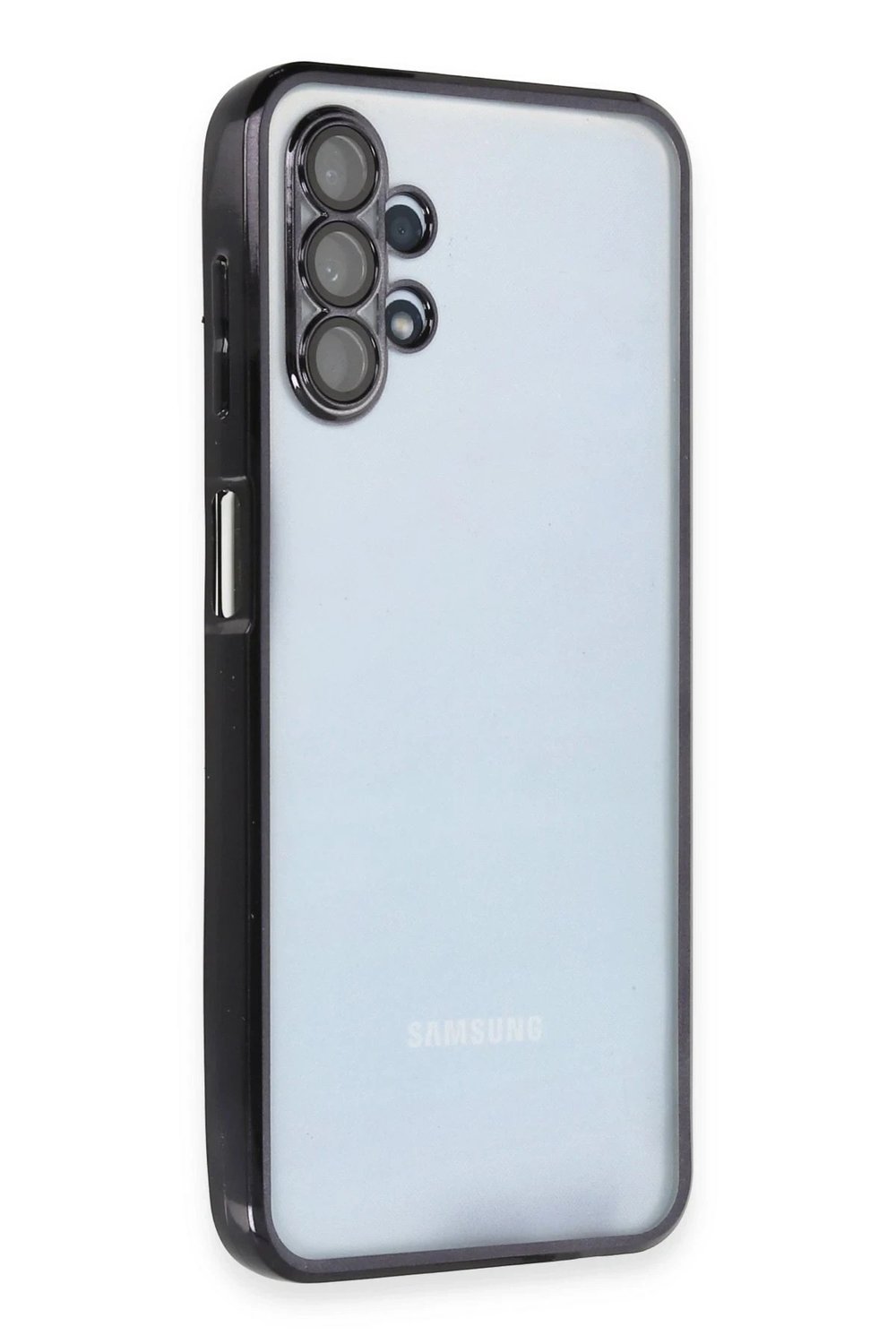 Mey İthalat®  Samsung Galaxy A13 4G Kılıf  Lensli Silikon - Siyah