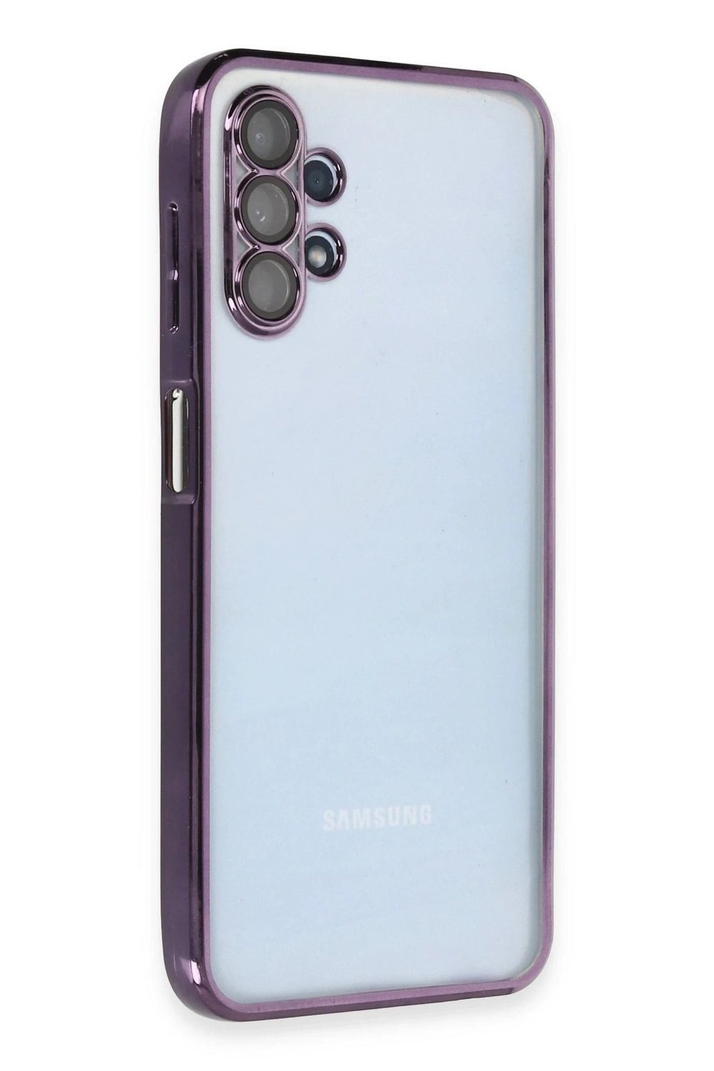 Mey İthalat®  Samsung Galaxy A13 4G Kılıf  Lensli Silikon - Mor