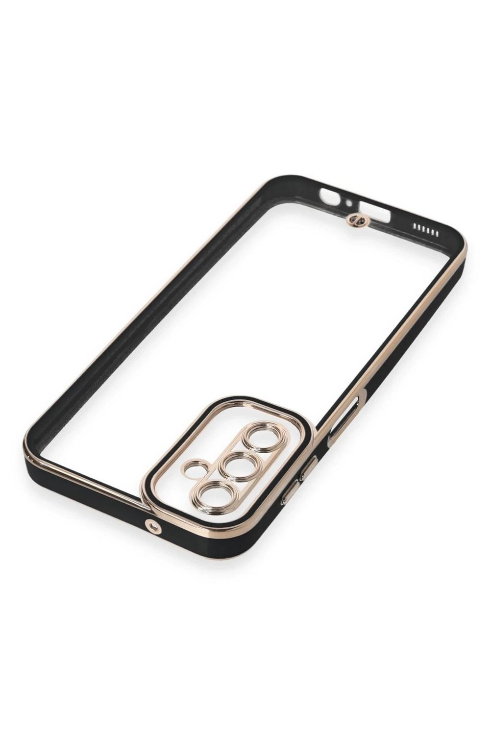 Mey İthalat®  Samsung Galaxy A14 4G Kılıf Liva Lens Silikon - Siyah