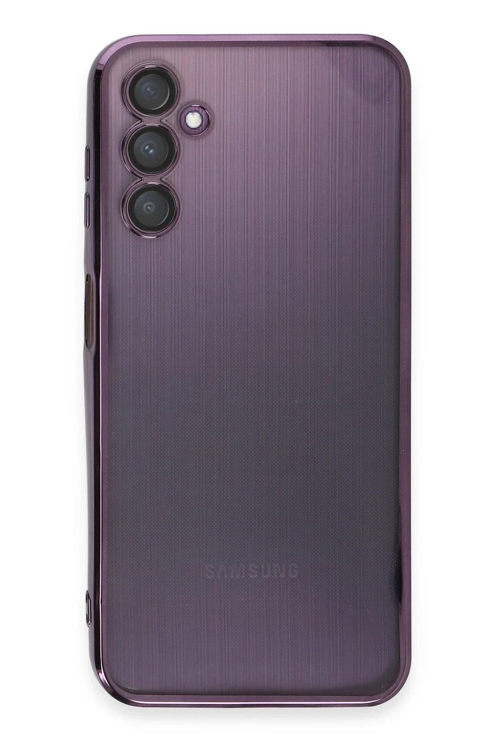 Mey İthalat®  Samsung Galaxy A14 4G Kılıf  Lensli Silikon - Mor