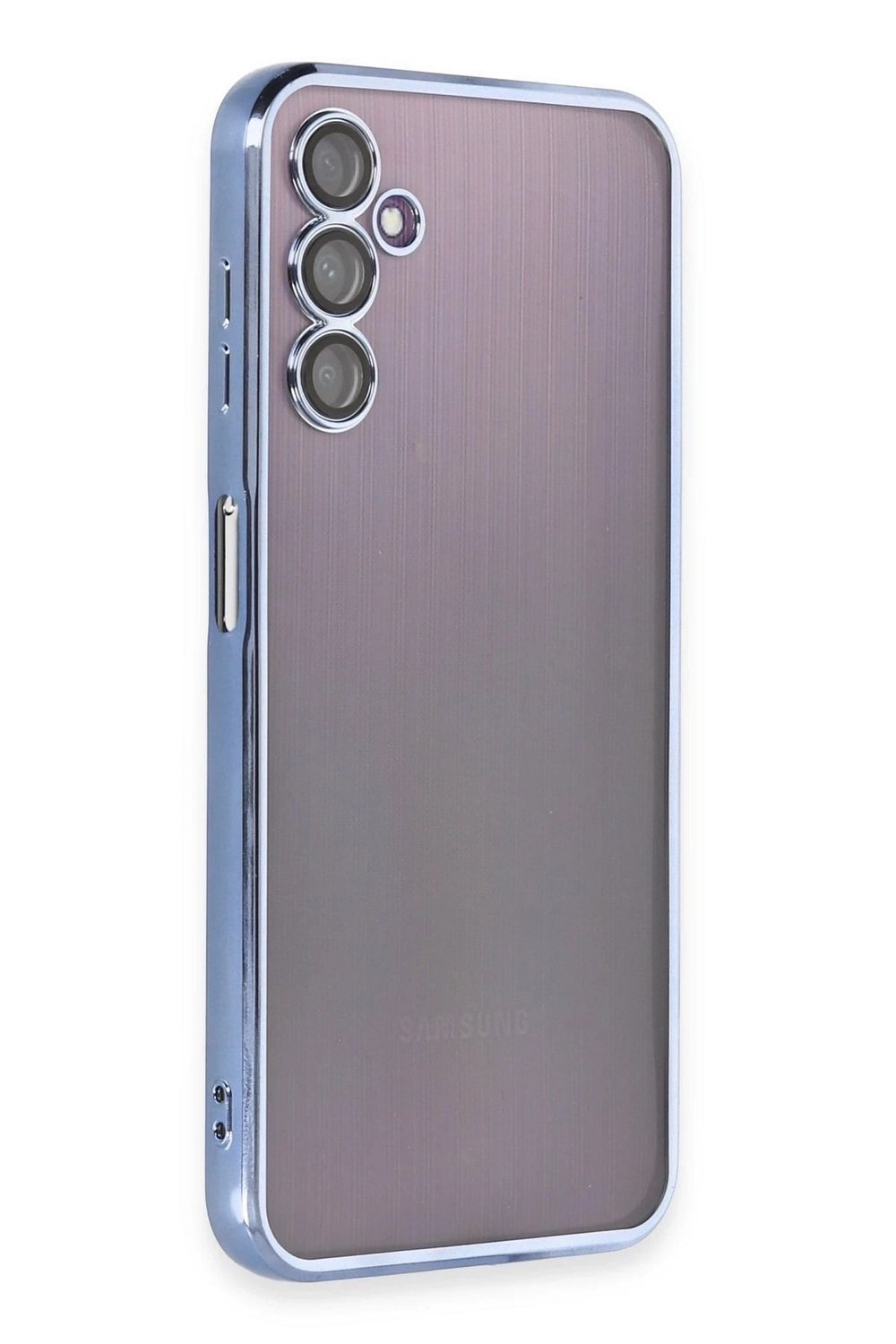Mey İthalat®  Samsung Galaxy A14 4G Kılıf  Lensli Silikon - Açık Mavi