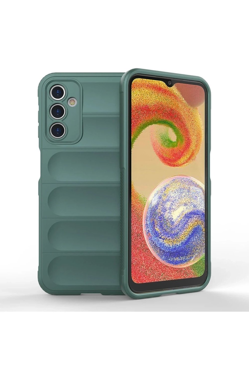 Mey İthalat®  Samsung Galaxy A14 4G Kılıf Optimum Silikon - Koyu Yeşil