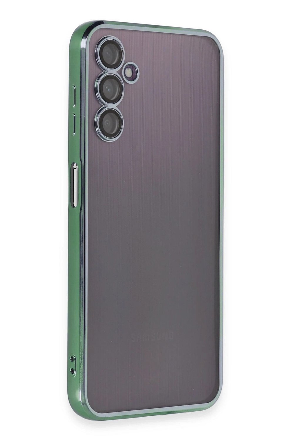 Mey İthalat®  Samsung Galaxy A14 4G Kılıf  Lensli Silikon - Yeşil