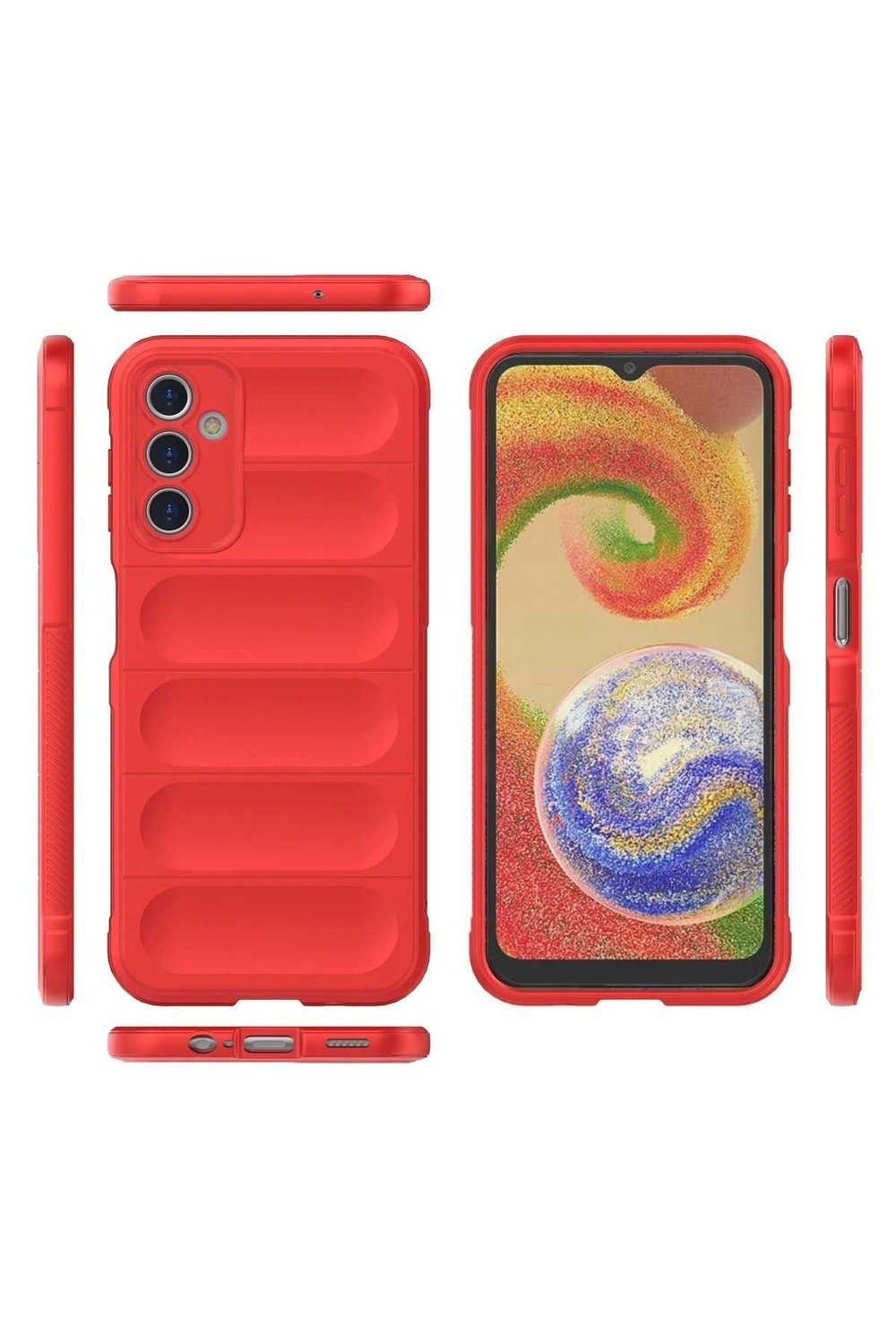Mey İthalat®  Samsung Galaxy A14 4G Kılıf Optimum Silikon - Kırmızı
