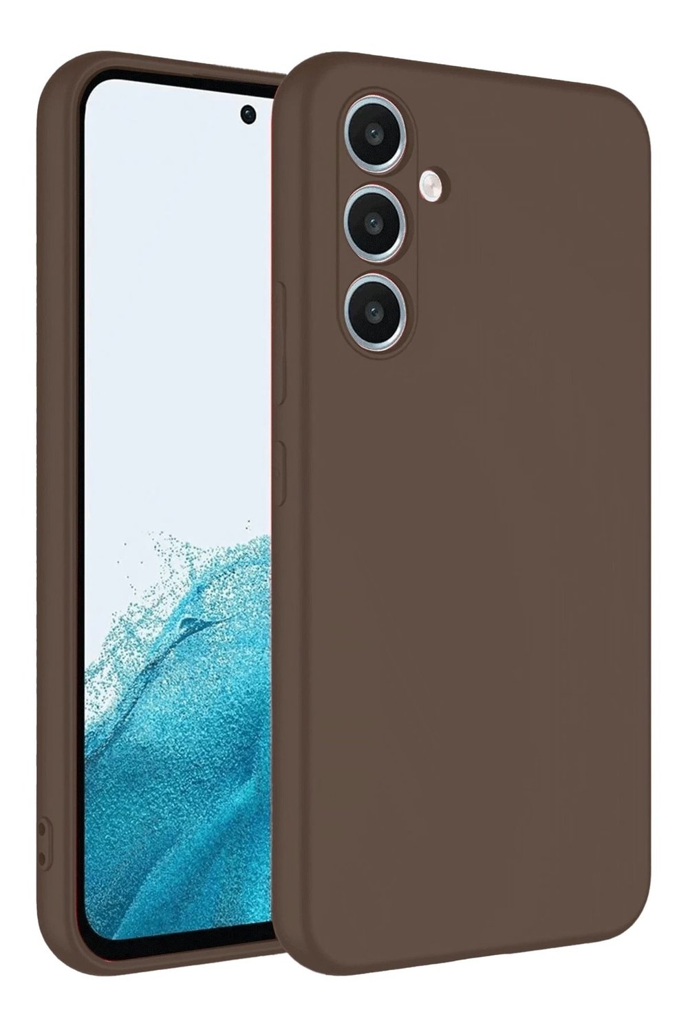 Mey İthalat®  Samsung Galaxy A16 5G Kılıf First Silikon - Kahverengi
