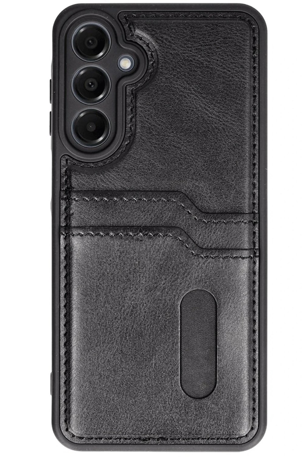 Mey İthalat®  Samsung Galaxy A16 5G Kılıf Sara Kartvizitli Deri Kılıf - Siyah