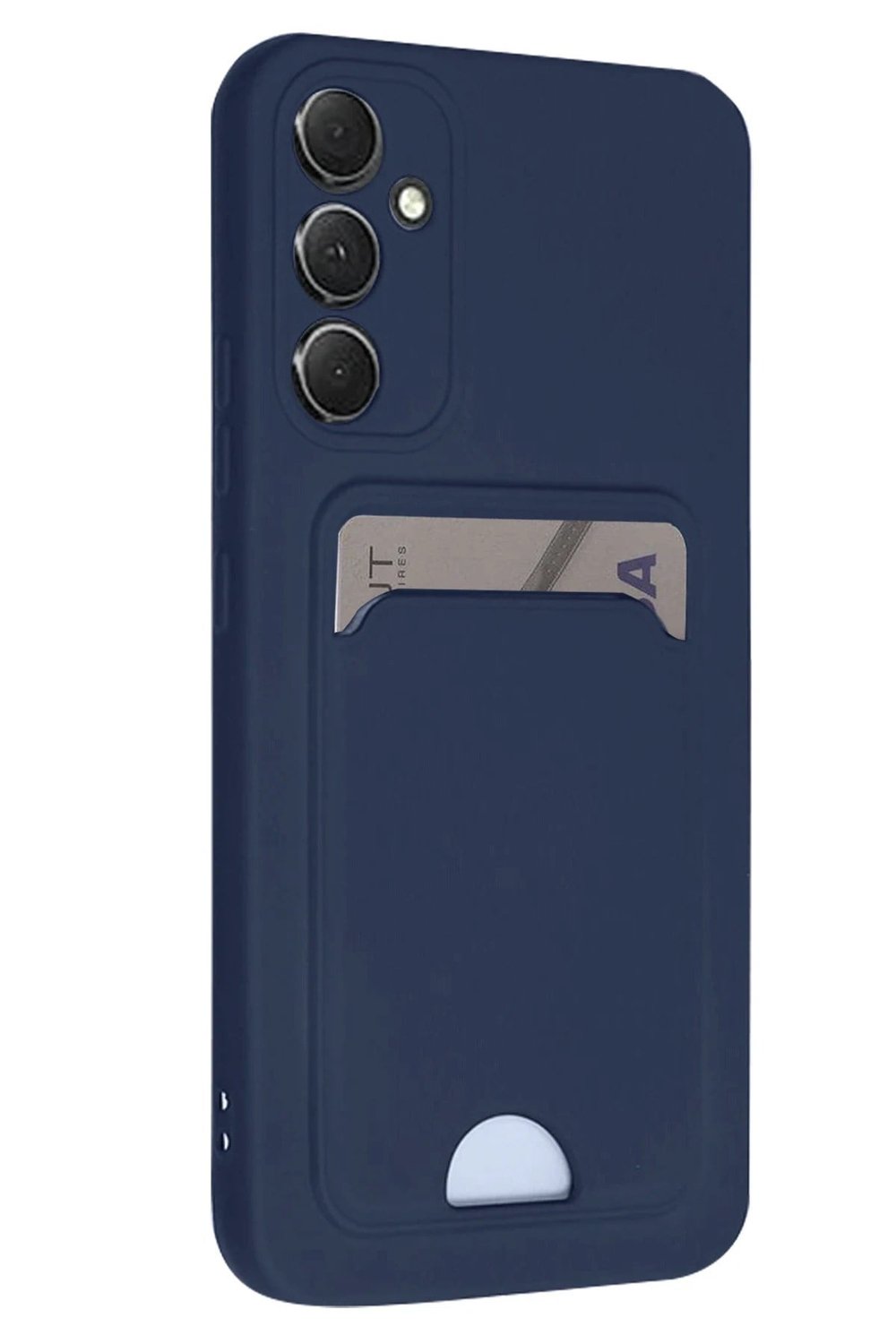 Mey İthalat®  Samsung Galaxy A16 5G Kılıf Kelvin Kartvizitli Silikon - Lacivert