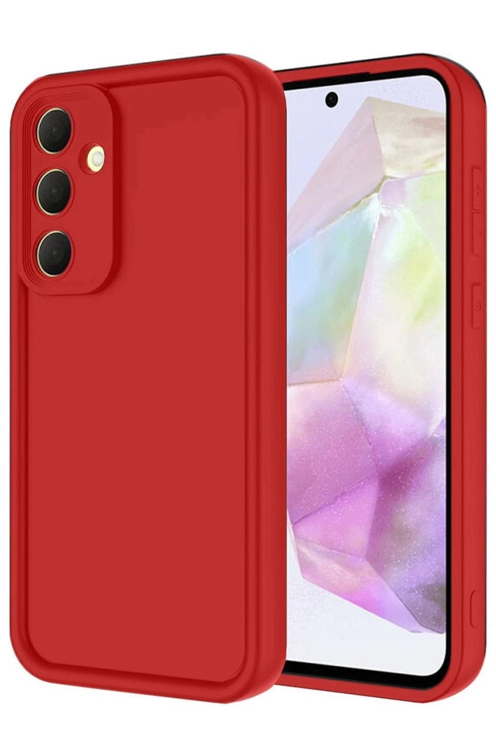 Mey İthalat®  Samsung Galaxy A16 5G Kılıf Viera Silikon - Kırmızı