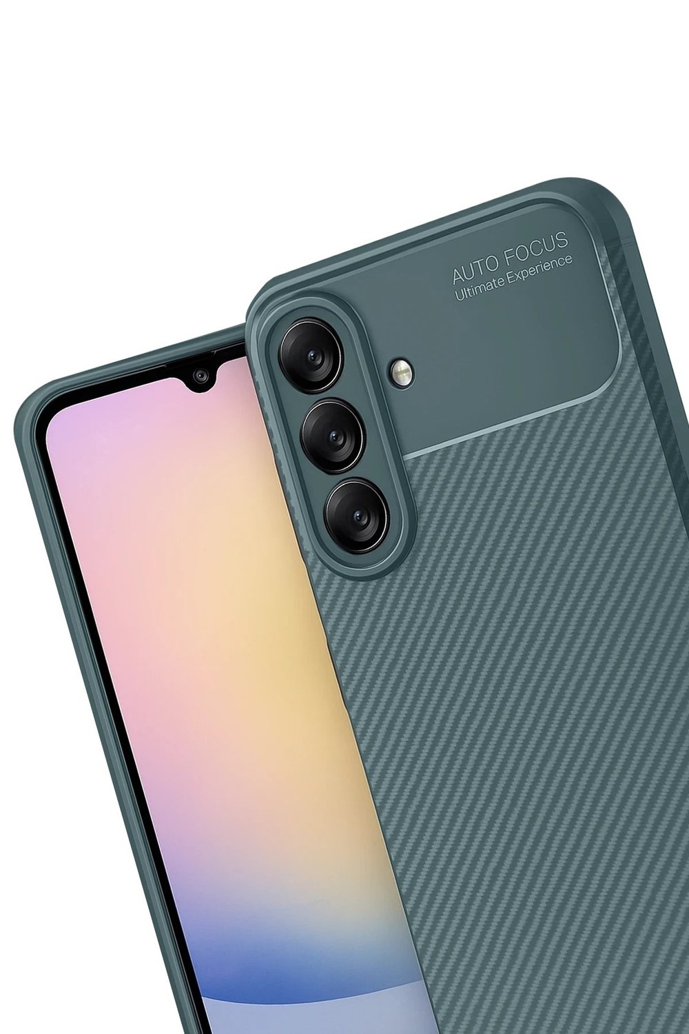 Mey İthalat®  Samsung Galaxy A17 5G Auto Focus Karbon Kapak - Koyu Yeşil