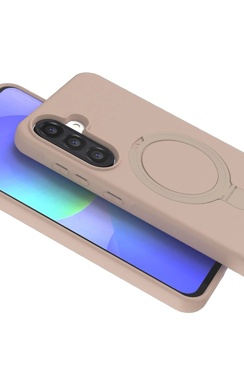 Mey İthalat®  Samsung Galaxy A17 5G Regal Magsafe Standlı Kapak - Çöl Titanyum