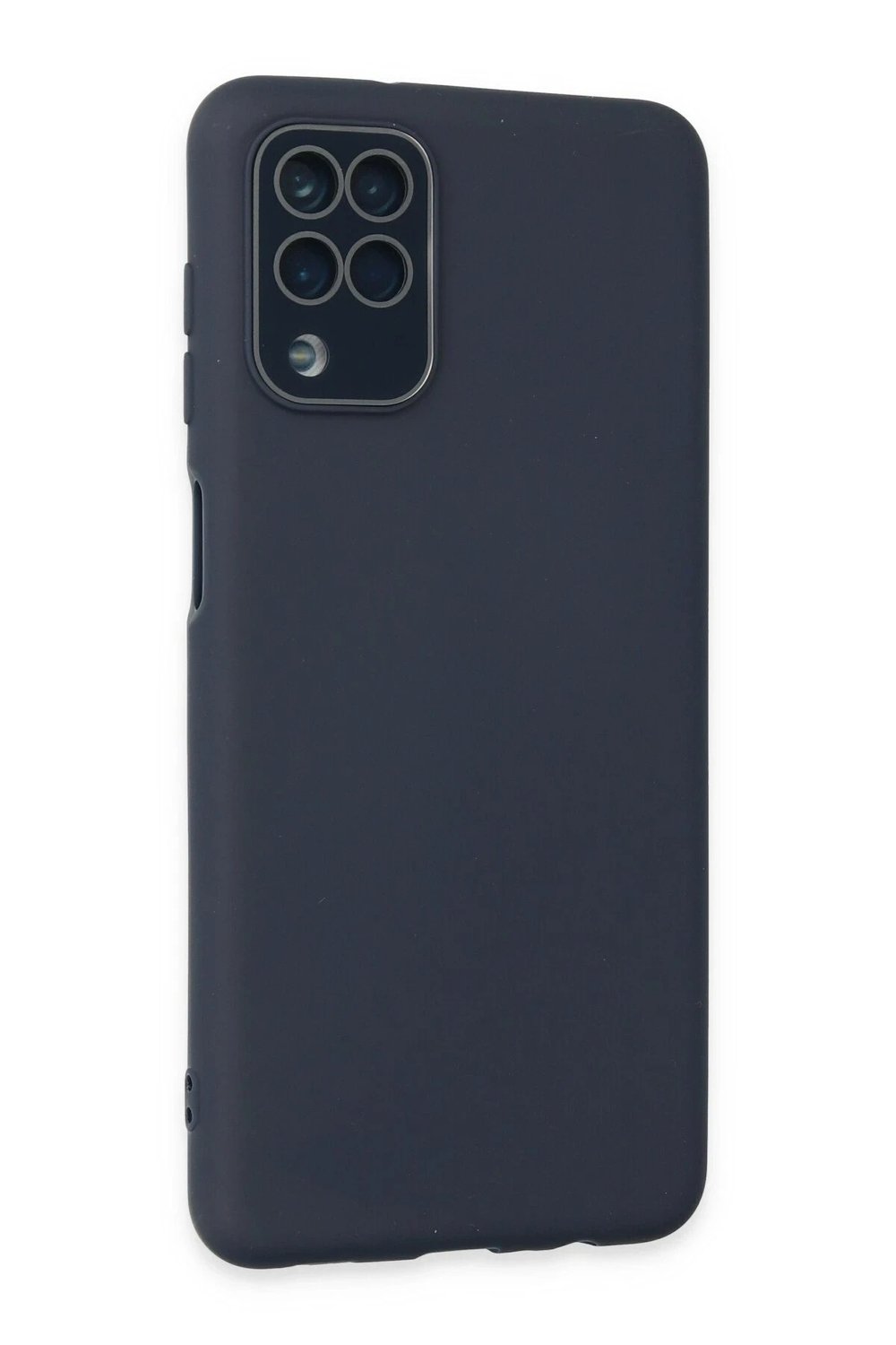 Mey İthalat®  Samsung Galaxy A22 Kılıf Lansman Glass Kapak - Lacivert