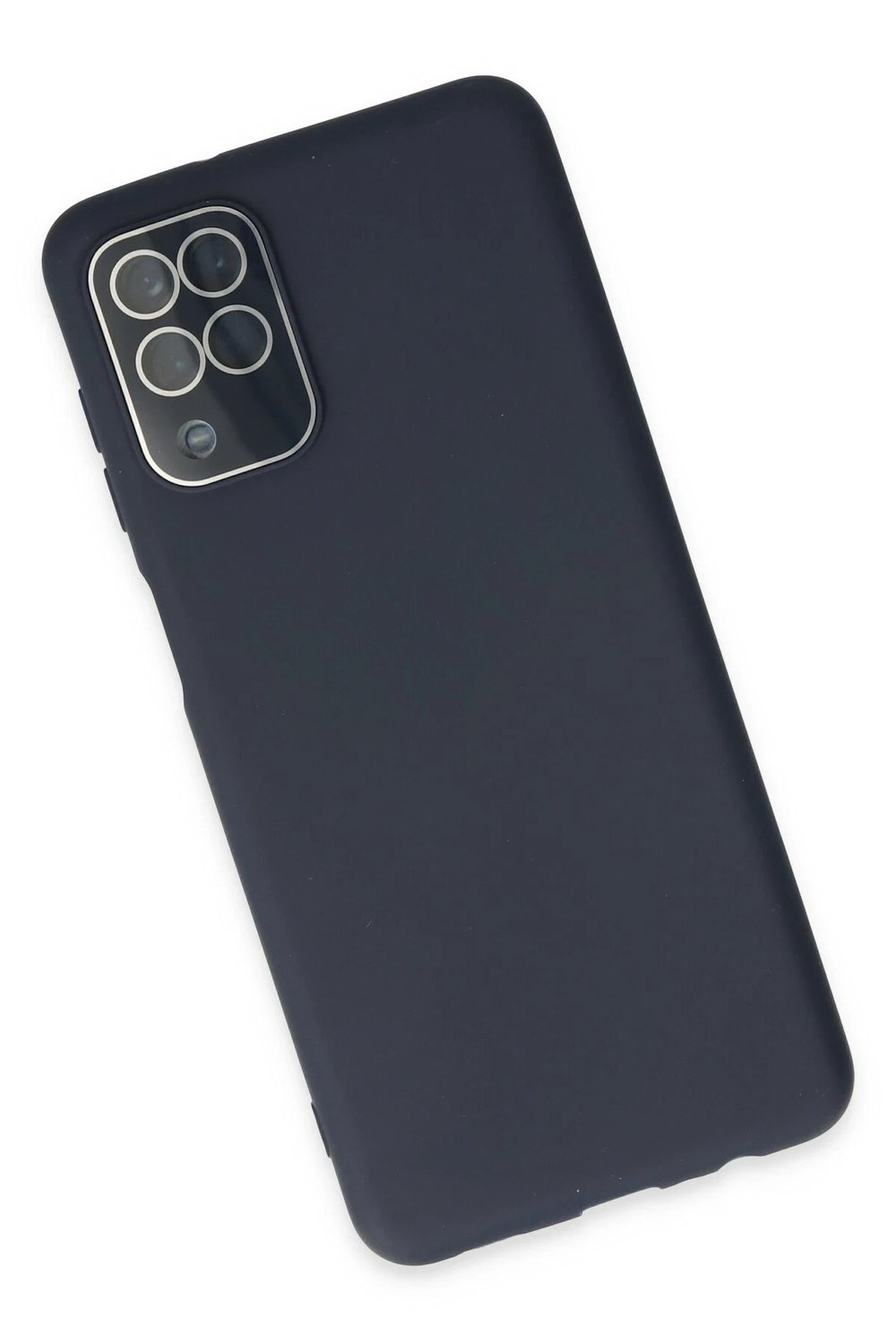 Mey İthalat®  Samsung Galaxy A22 Kılıf Lansman Glass Kapak - Lacivert