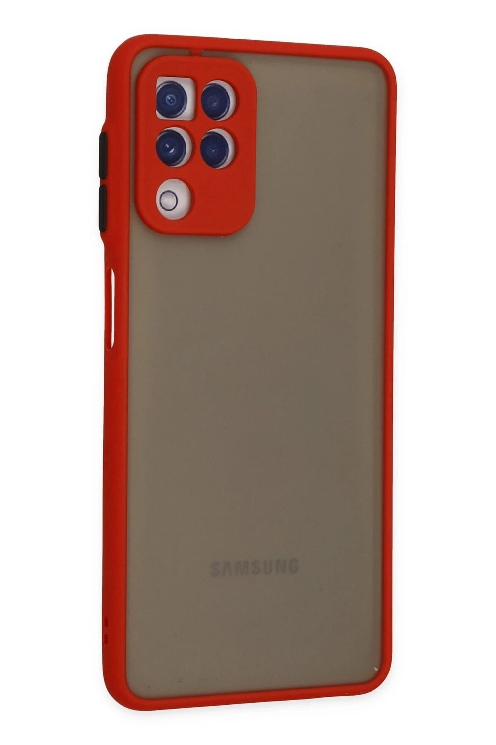 Mey İthalat®  Samsung Galaxy A22 Kılıf Montreal Silikon Kapak - Kırmızı