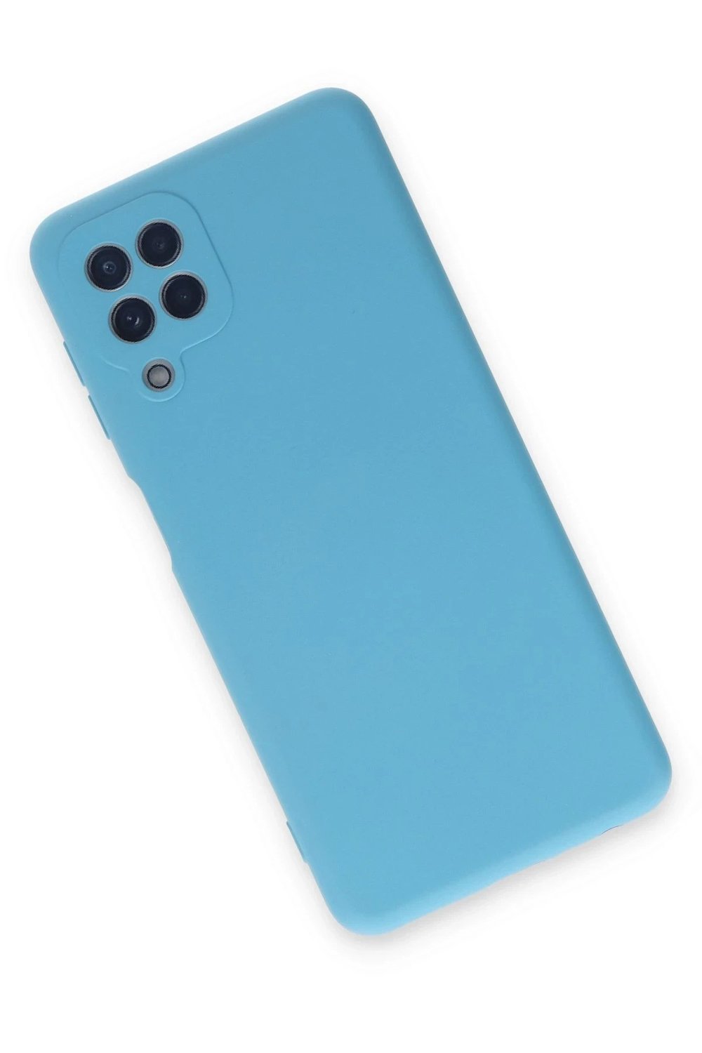 Mey İthalat®  Samsung Galaxy A22 Kılıf Nano içi Kadife Silikon - Mavi