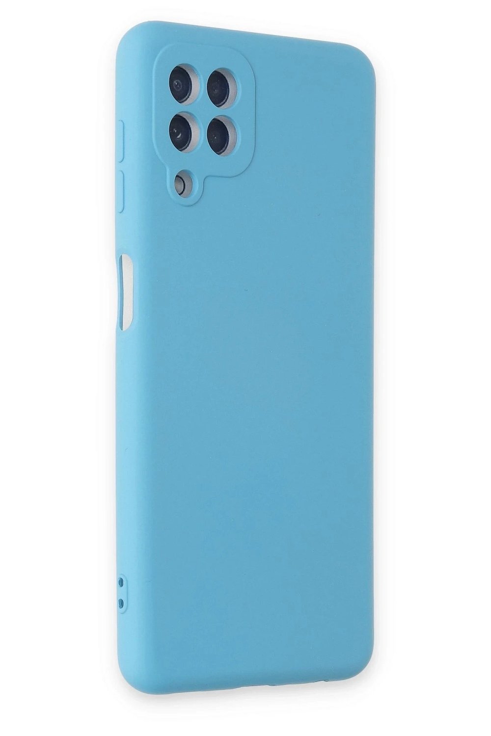 Mey İthalat®  Samsung Galaxy A22 Kılıf Nano içi Kadife Silikon - Mavi