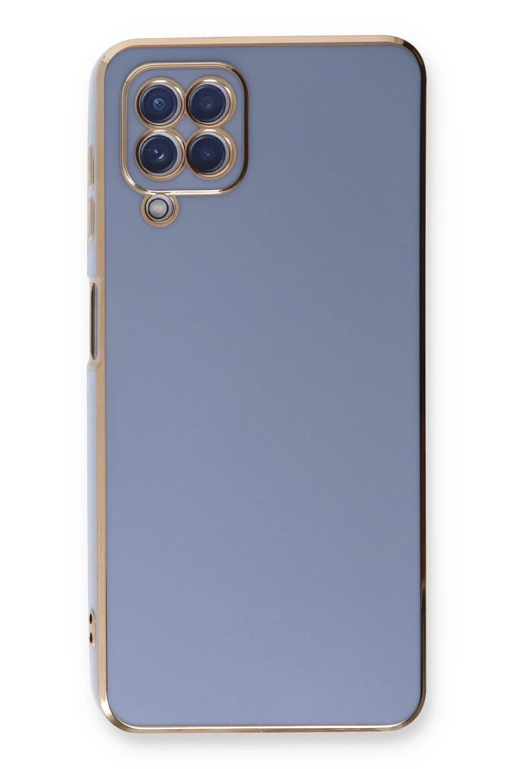 Mey İthalat®  Samsung Galaxy A22 Kılıf Volet Silikon - Mavi