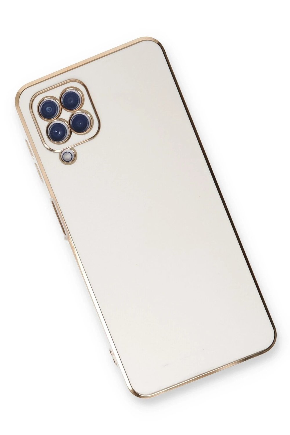 Mey İthalat®  Samsung Galaxy A22 Kılıf Volet Silikon - Beyaz
