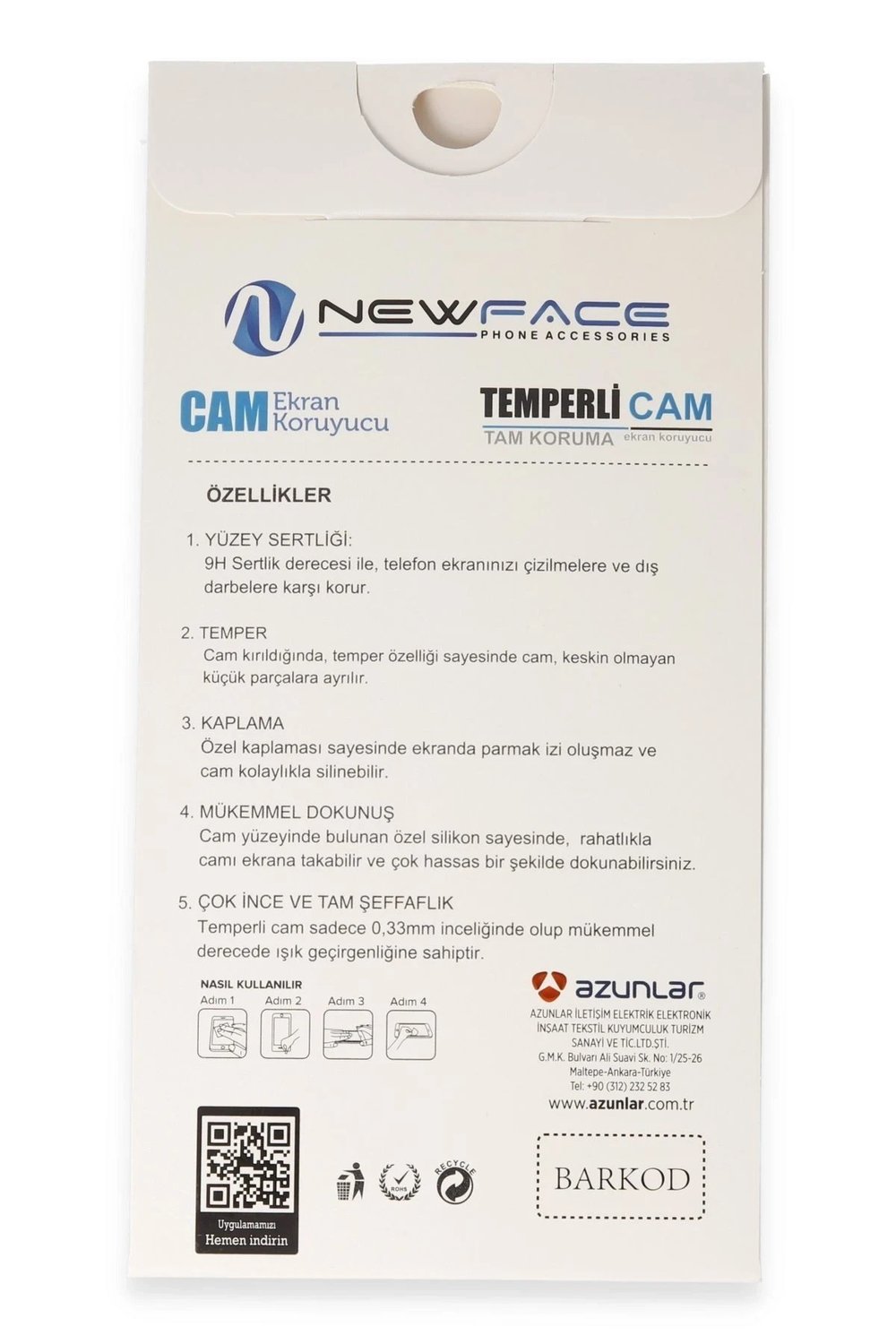 Mey İthalat®  Samsung Galaxy A23 4G 3D Antistatik Cam Ekran Koruyucu