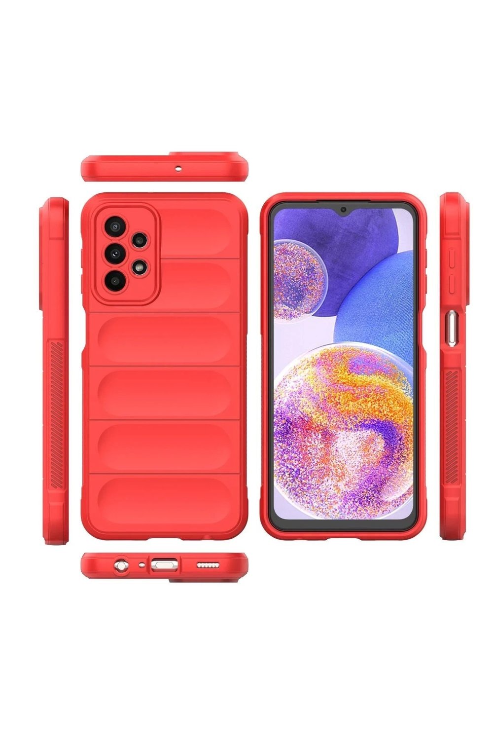 Mey İthalat®  Samsung Galaxy A23 4G Kılıf Optimum Silikon - Kırmızı